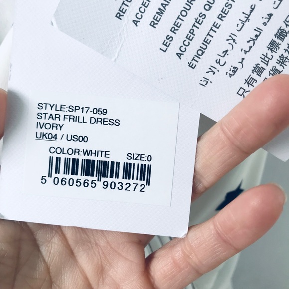 Self Portrait stars asymmetrical dress. Used once.like new - Picture 5 of 8